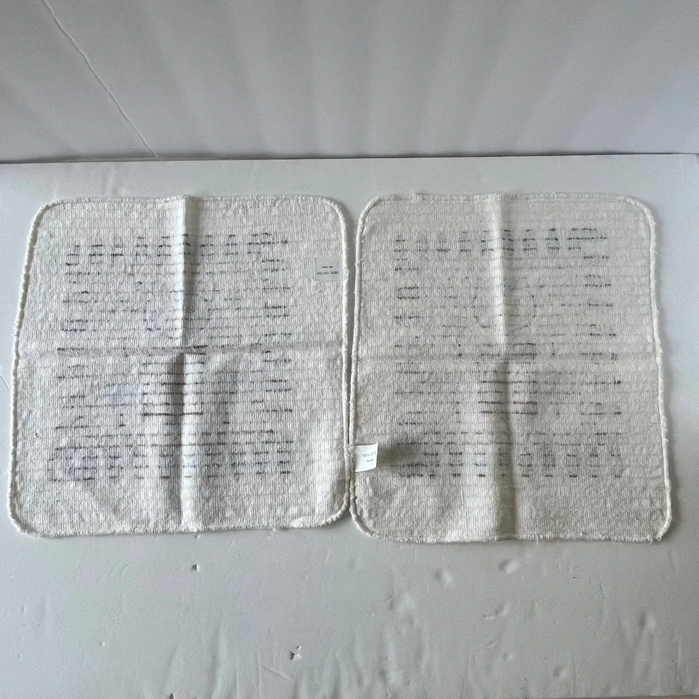 Vintage Home Sweet Home Washcloth Set of 2 Cotton Terry Towels Cottagecore‎ B&D